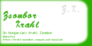 zsombor krahl business card